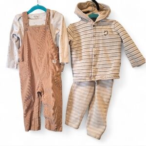 Rabbit + Bear organic cotton & Nature Colored natually colored outfits 2T